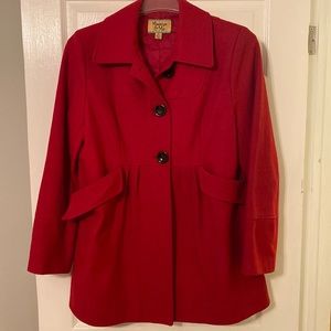 Red wool coat